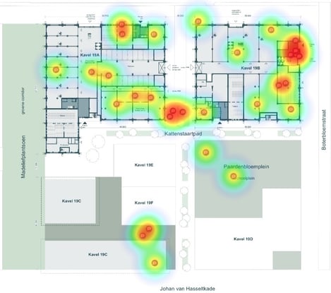 Heatmap reacties voorlopig ontwerp Buiksloterham