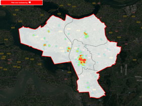 Plekken voor verbetering Stadlander heatmap