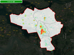 Positieve plekken Stadlander heatmap